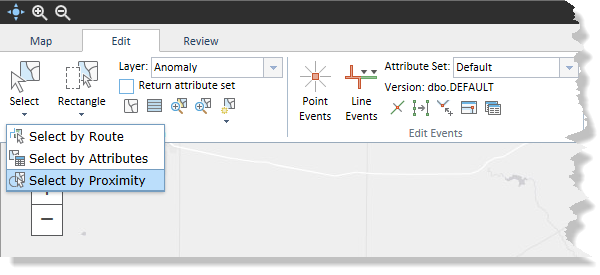 Selecting events along a route path Selecting events along a route path